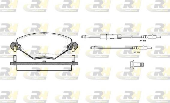 Roadhouse 2828.04 - Brake Pad Set, disc brake autospares.lv