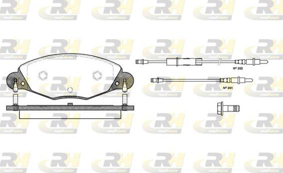 Roadhouse 2827.04 - Brake Pad Set, disc brake autospares.lv