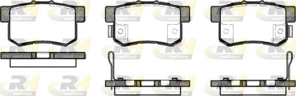 Roadhouse 2325.52 - Brake Pad Set, disc brake autospares.lv