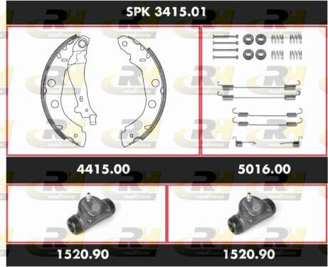 Roadhouse SPK 3415.01 - Brake Shoe Set autospares.lv