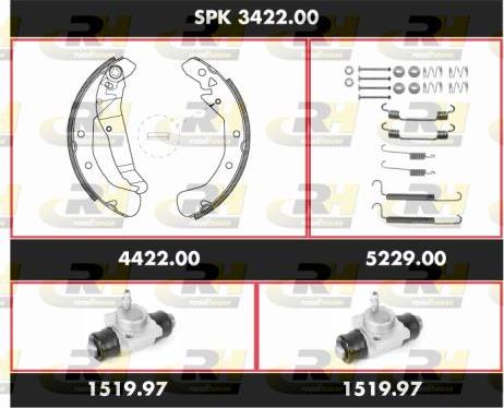 Roadhouse SPK 3422.00 - Brake Shoe Set autospares.lv