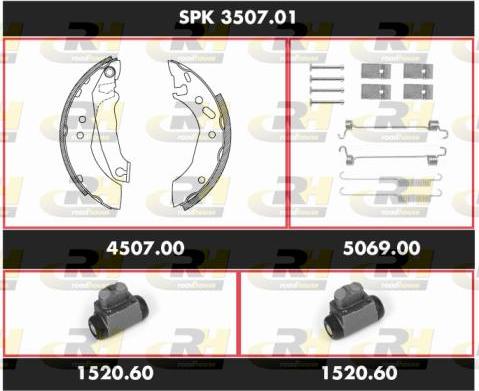 Roadhouse SPK 3507.01 - Brake Shoe Set autospares.lv