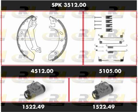 Roadhouse SPK 3512.00 - Brake Shoe Set autospares.lv