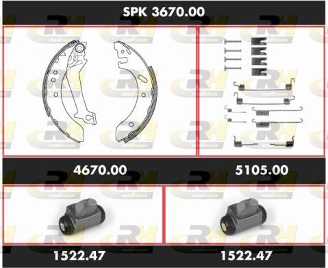 Roadhouse SPK 3670.00 - Brake Shoe Set autospares.lv