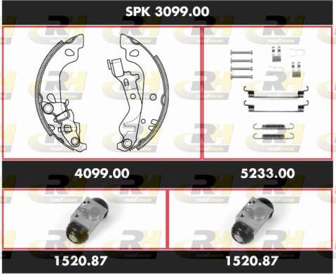Roadhouse SPK 3099.00 - Brake Shoe Set autospares.lv