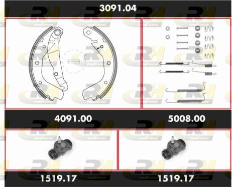 Roadhouse SPK 3091.04 - Brake Shoe Set autospares.lv