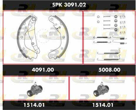 Roadhouse SPK 3091.02 - Brake Shoe Set autospares.lv