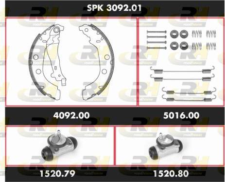 Roadhouse SPK 3092.01 - Brake Shoe Set autospares.lv