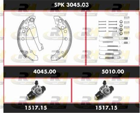 Roadhouse SPK 3045.03 - Brake Shoe Set autospares.lv