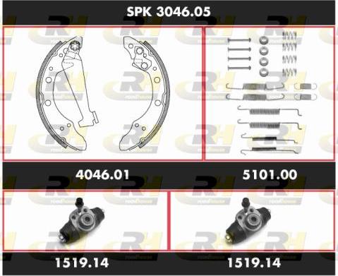 Roadhouse SPK 3046.05 - Brake Shoe Set autospares.lv