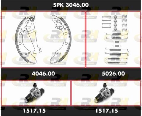 Roadhouse SPK 3046.00 - Brake Shoe Set autospares.lv