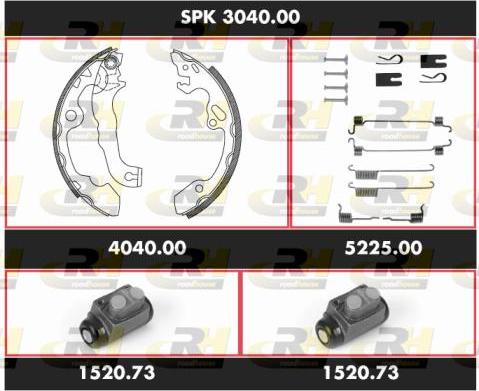 Roadhouse SPK 3040.00 - Brake Shoe Set autospares.lv