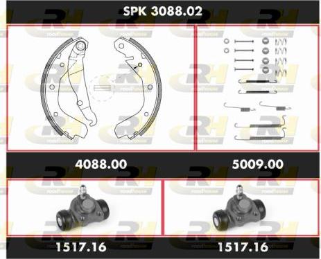 Roadhouse SPK 3088.02 - Brake Shoe Set autospares.lv