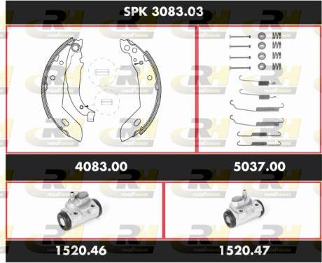 Roadhouse SPK 3083.03 - Brake Shoe Set autospares.lv