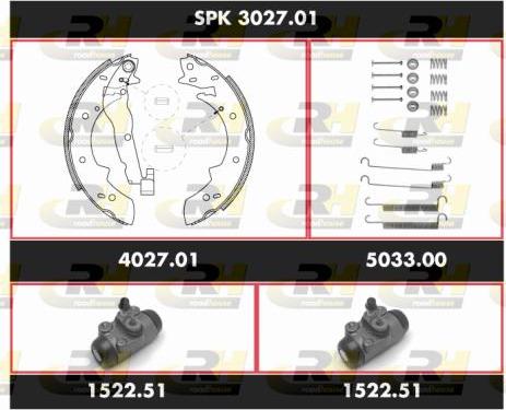 Roadhouse SPK 3027.01 - Brake Shoe Set autospares.lv