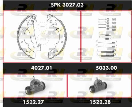 Roadhouse SPK 3027.03 - Brake Shoe Set autospares.lv