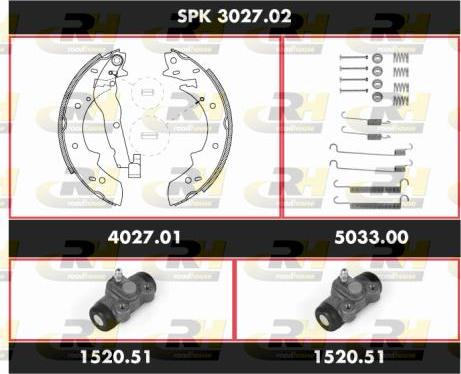 Roadhouse SPK 3027.02 - Brake Shoe Set autospares.lv