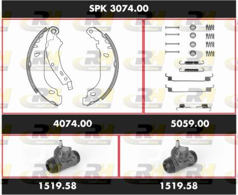 Roadhouse SPK 3074.00 - Brake Shoe Set autospares.lv