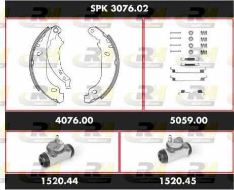 Roadhouse SPK 3076.02 - Brake Shoe Set autospares.lv