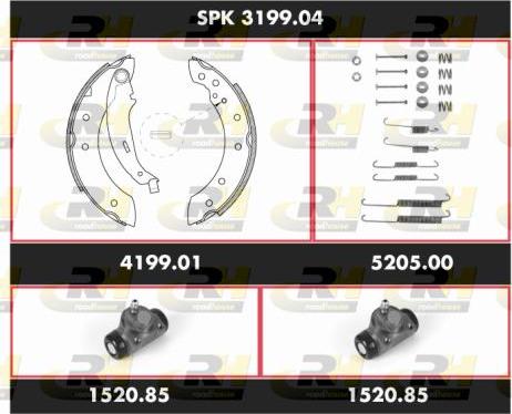 Roadhouse SPK 3199.04 - Brake Shoe Set autospares.lv