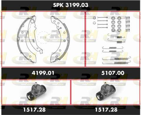 Roadhouse SPK 3199.03 - Brake Shoe Set autospares.lv