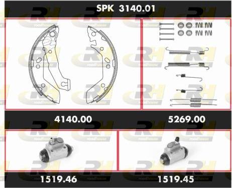 Roadhouse SPK 3140.01 - Brake Shoe Set autospares.lv