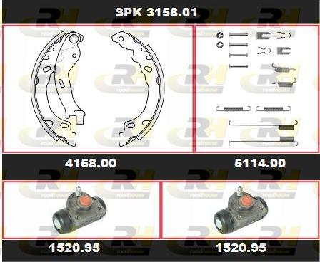 Roadhouse SPK 3158.01 - Brake Shoe Set autospares.lv