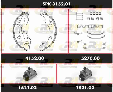 Roadhouse SPK 3152.01 - Brake Shoe Set autospares.lv