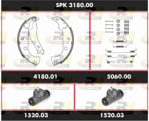 Roadhouse SPK 3180.00 - Brake Shoe Set autospares.lv