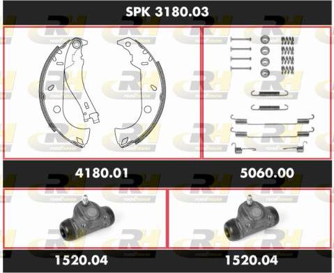 Roadhouse SPK 3180.03 - Brake Shoe Set autospares.lv