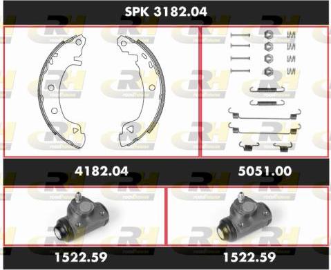 Roadhouse SPK 3182.04 - Brake Shoe Set autospares.lv