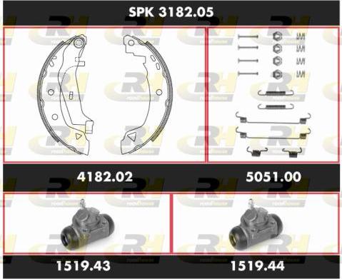 Roadhouse SPK 3182.05 - Brake Shoe Set autospares.lv