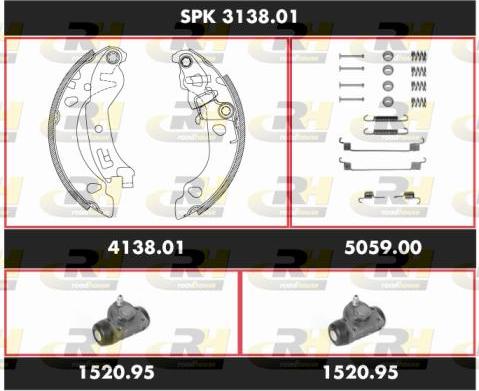 Roadhouse SPK 3138.01 - Brake Shoe Set autospares.lv