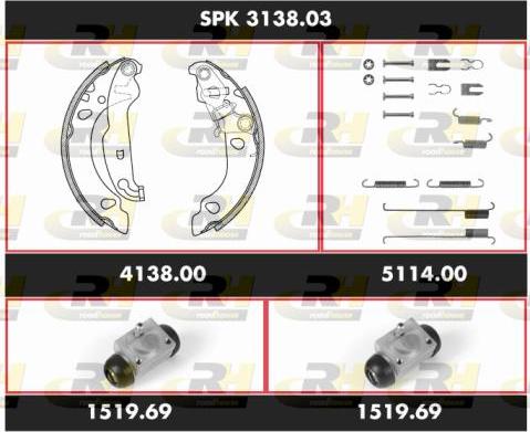 Roadhouse SPK 3138.03 - Brake Shoe Set autospares.lv