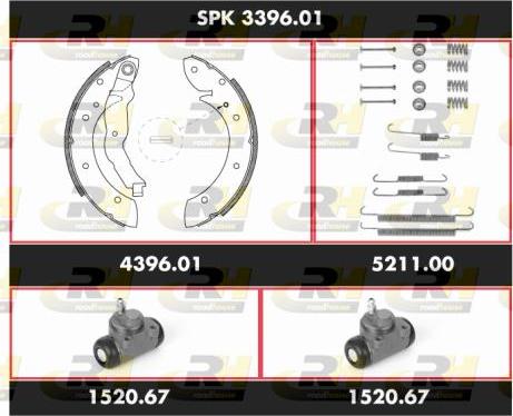 Roadhouse SPK 3396.01 - Brake Shoe Set autospares.lv