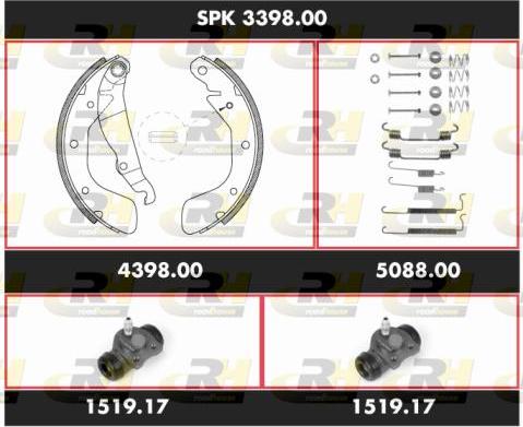 Roadhouse SPK 3398.00 - Brake Shoe Set autospares.lv
