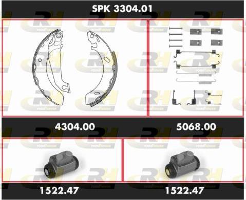 Roadhouse SPK 3304.01 - Brake Shoe Set autospares.lv
