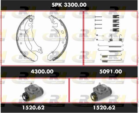 Roadhouse SPK 3300.00 - Brake Shoe Set autospares.lv