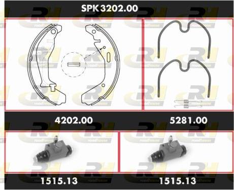Roadhouse SPK 3202.00 - Brake Shoe Set autospares.lv