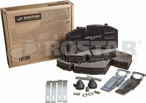 Rostar 180.000158 - Brake Pad Set, disc brake autospares.lv