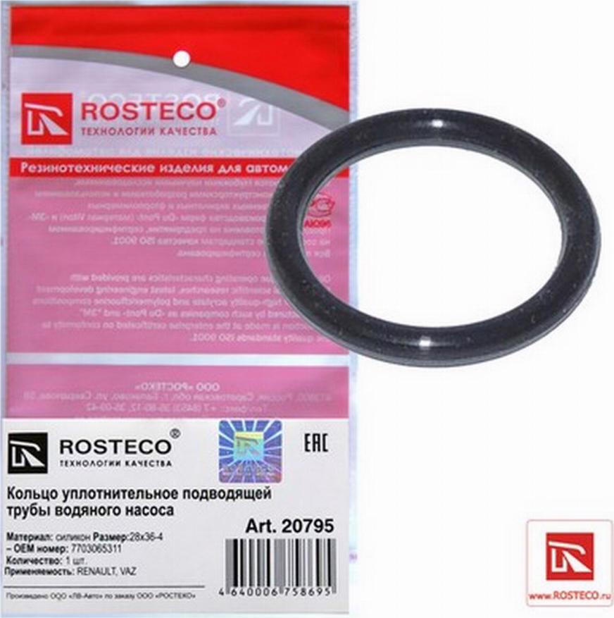 Rosteco 20795 - Seal, oil pump autospares.lv