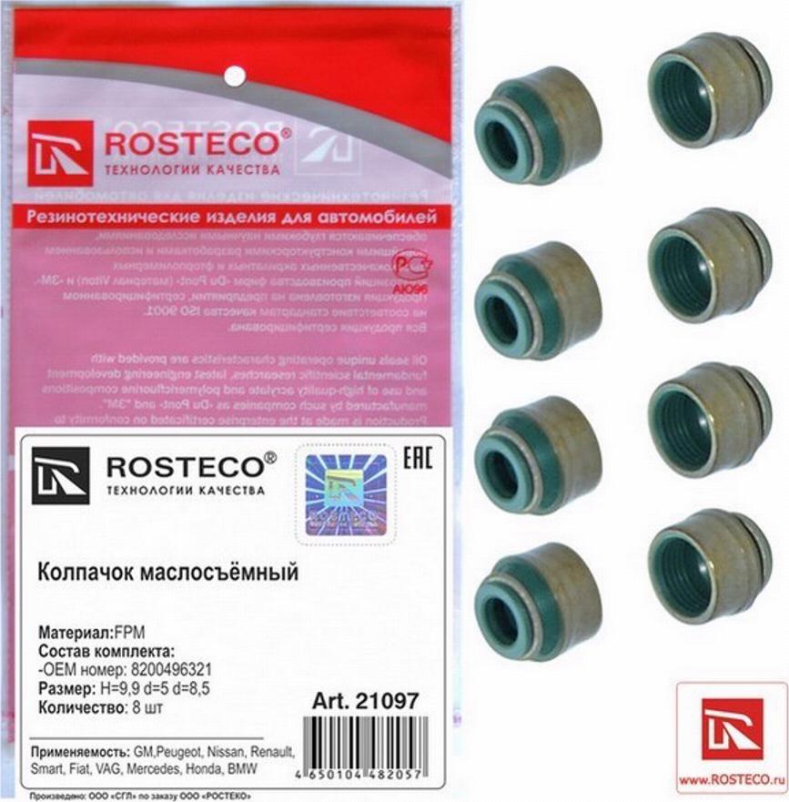 Rosteco 21097 - Seal Ring, valve stem autospares.lv