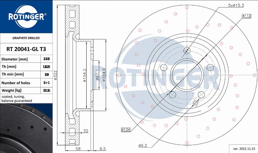 Rotinger RT 20720-GL T3 - Brake Disc autospares.lv