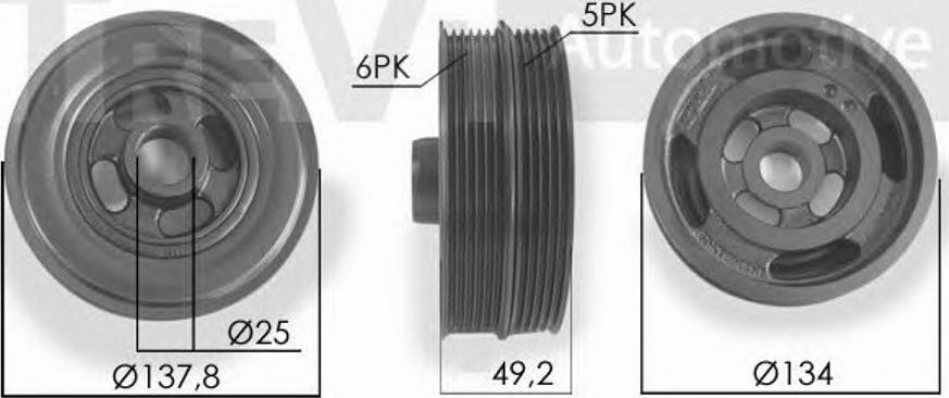 RPK RPK060300 - Belt Pulley, crankshaft autospares.lv