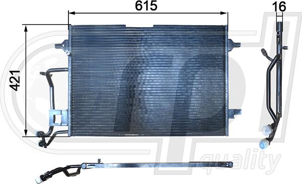 RPLQuality APCDAU5003 - Condenser, air conditioning autospares.lv