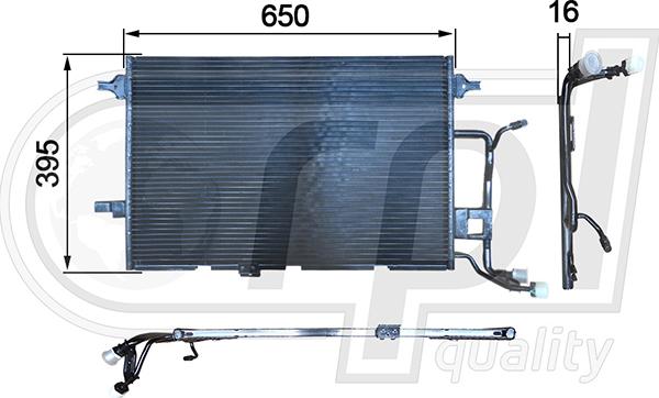 RPLQuality APCDAU5014 - Condenser, air conditioning autospares.lv