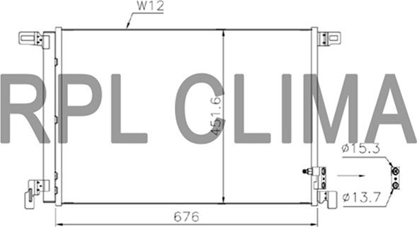 RPLQuality APCDAU5034 - Condenser, air conditioning autospares.lv