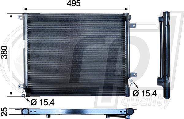 RPLQuality APCDFT5022 - Condenser, air conditioning autospares.lv