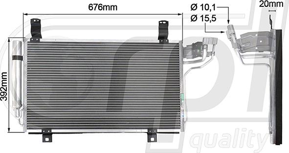 RPLQuality APCDMZ5043 - Condenser, air conditioning autospares.lv