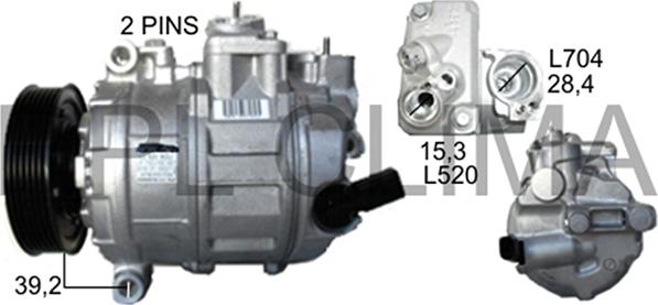 RPLQuality APCOAU5029 - Compressor, air conditioning autospares.lv
